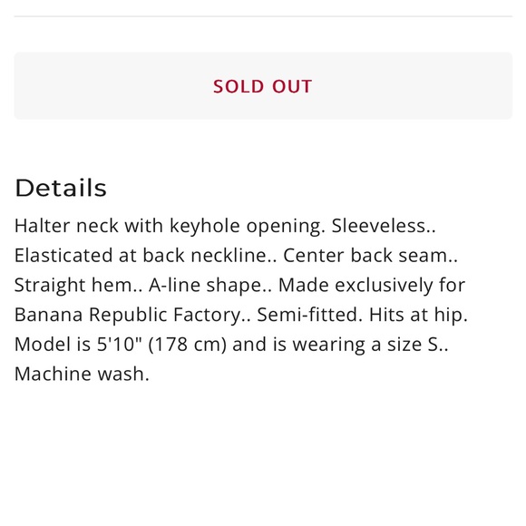 Banana Republic Keyhole Halter Top - Picture 2 of 3